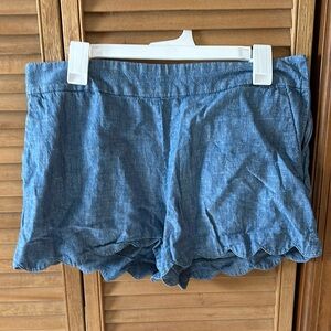 Scalloped Blue Short-Size 8